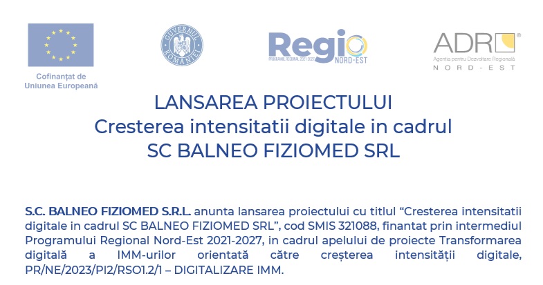 LANSAREA PROIECTULUI: Cresterea intensitatii digitale in cadrul