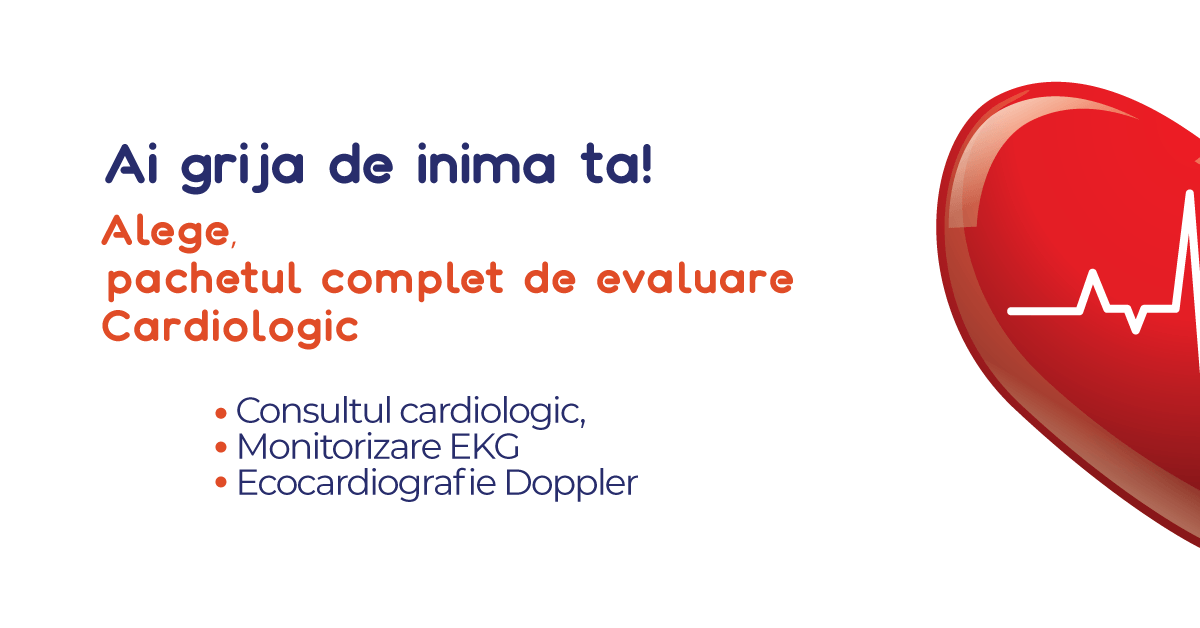 Pachet de evaluare cardiologică: consult, ekg, ecografie